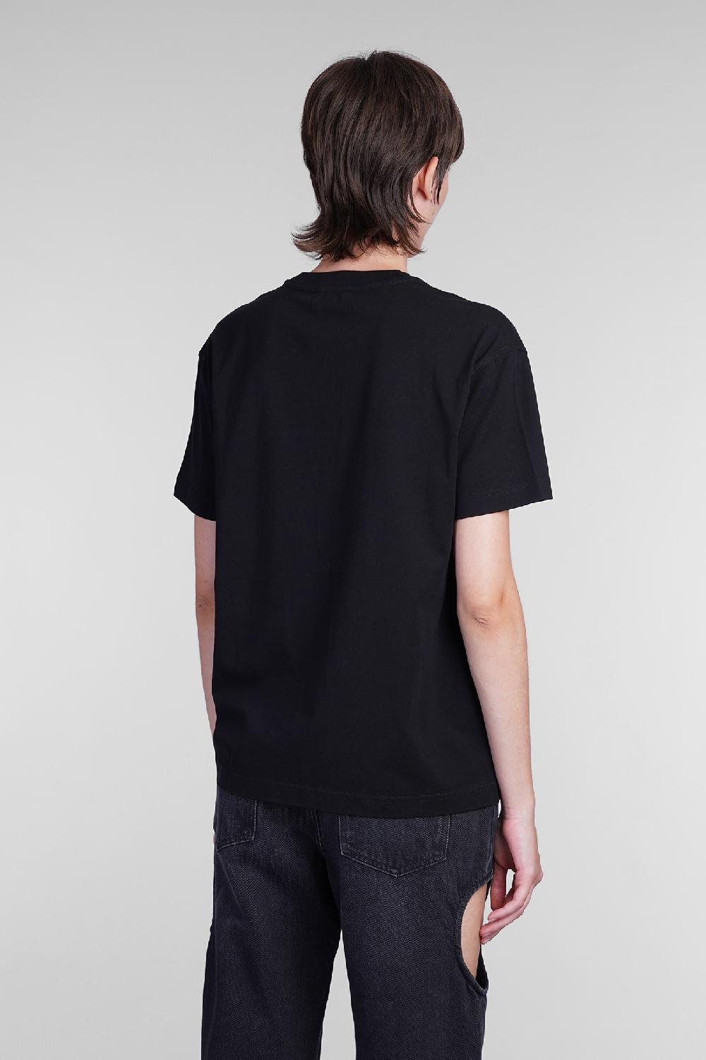 Deliberti Off White T-shirt In Cotone Nero Cod. 404001 - Deliberti The Luxury Shopping