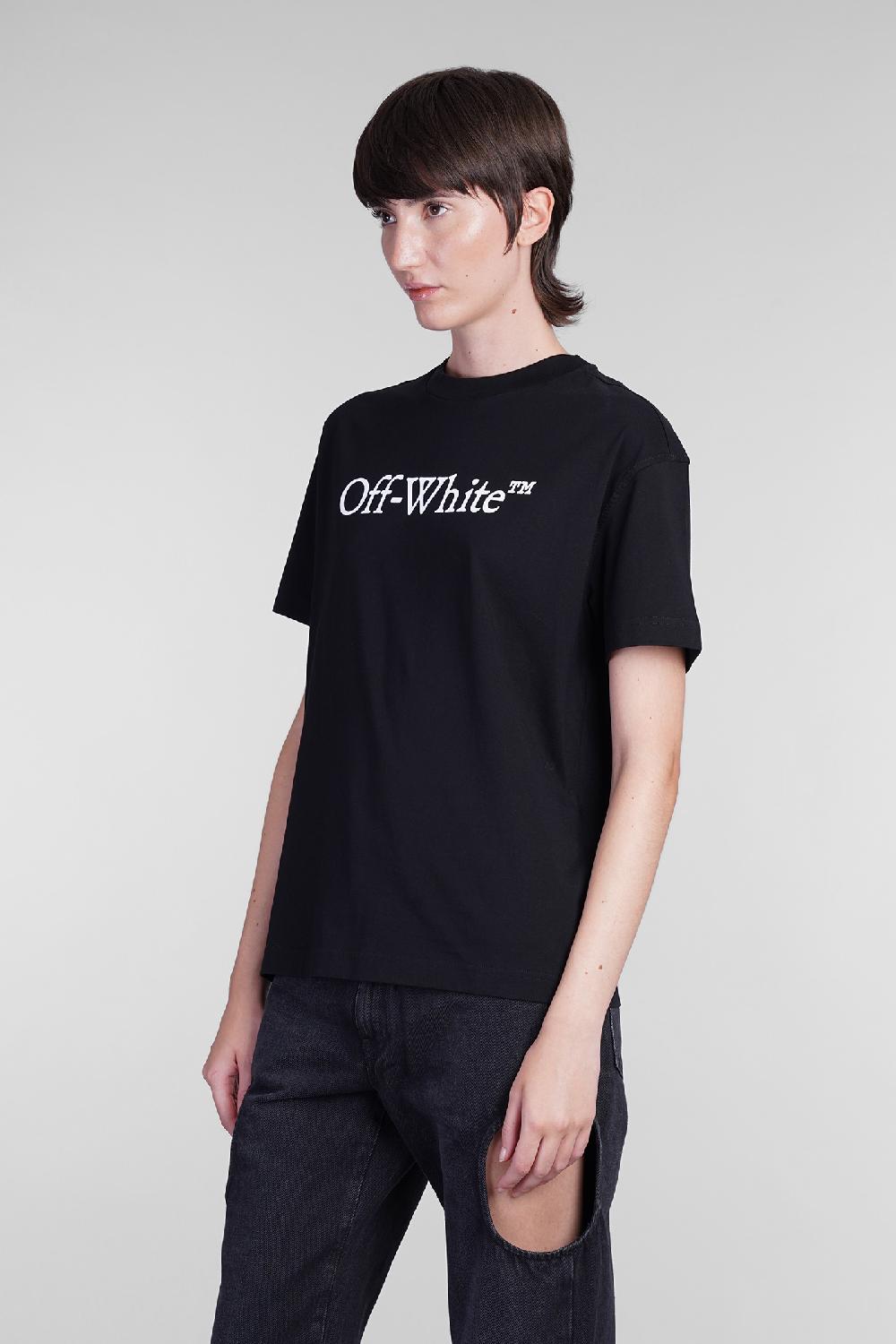 Deliberti Off White T-shirt In Cotone Nero Cod. 404001 - Deliberti The Luxury Shopping