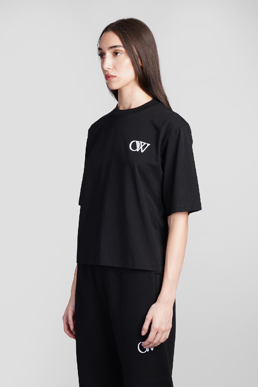 Deliberti Off White T-shirt In Cotone Nero Cod. 408989 - Deliberti The Luxury Shopping