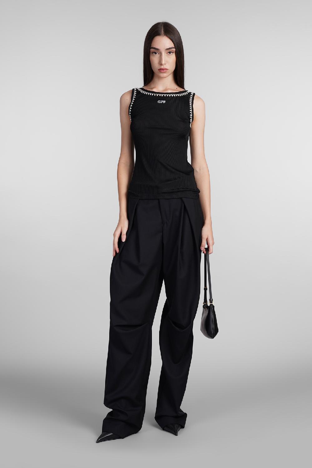 Deliberti Off White Topwear In Viscosa Nera Cod. 408051 - Deliberti The Luxury Shopping