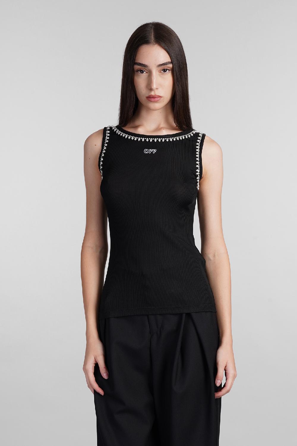 Deliberti Off White Topwear in viscosa nera cod. 408051 - Deliberti The Luxury Shopping