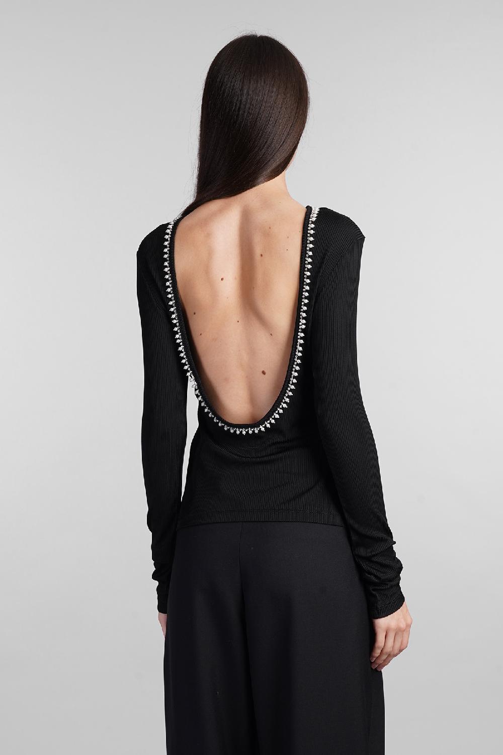 Deliberti Off White Topwear In Viscosa Nera Cod. 408052 - Deliberti The Luxury Shopping