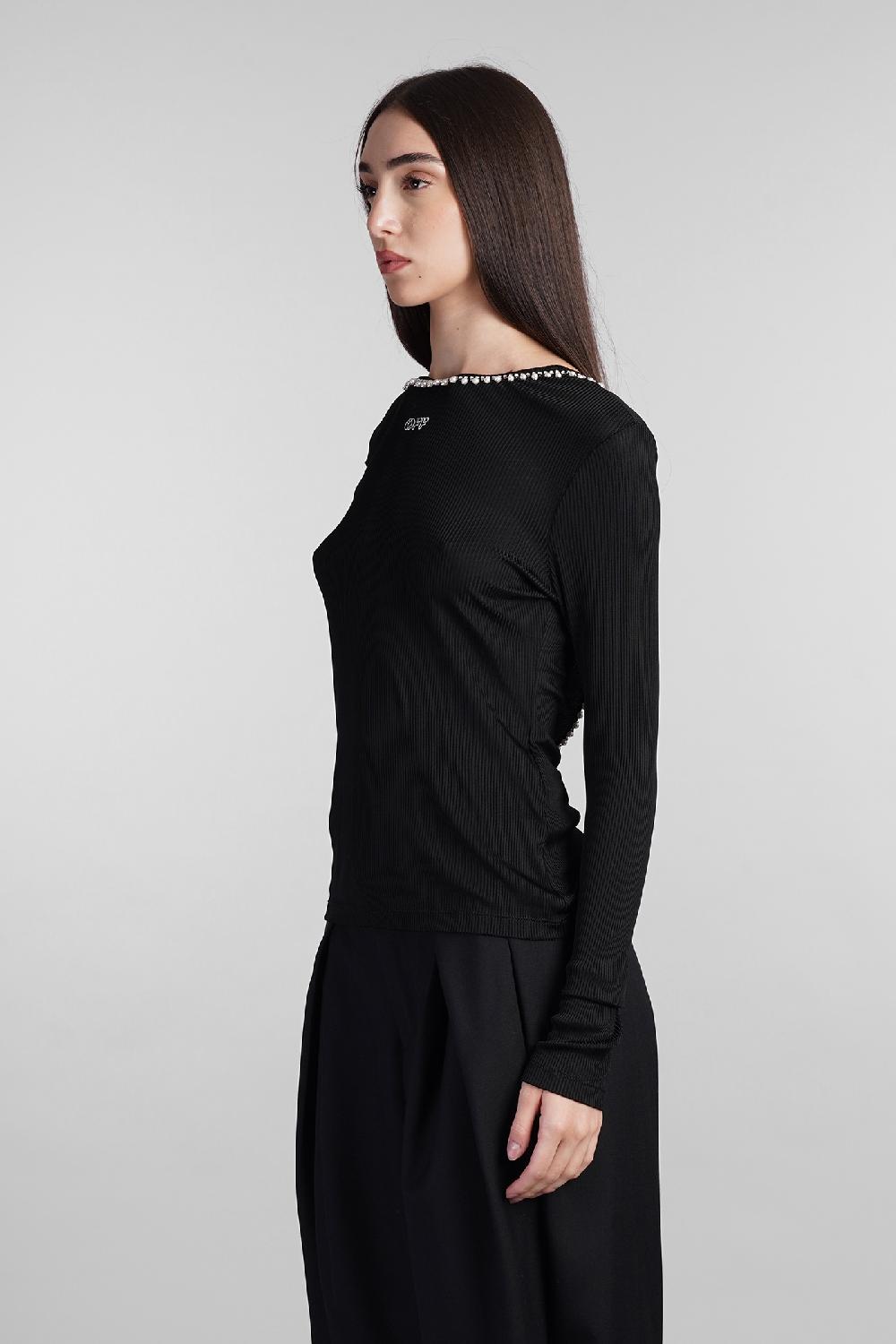 Deliberti Off White Topwear In Viscosa Nera Cod. 408052 - Deliberti The Luxury Shopping