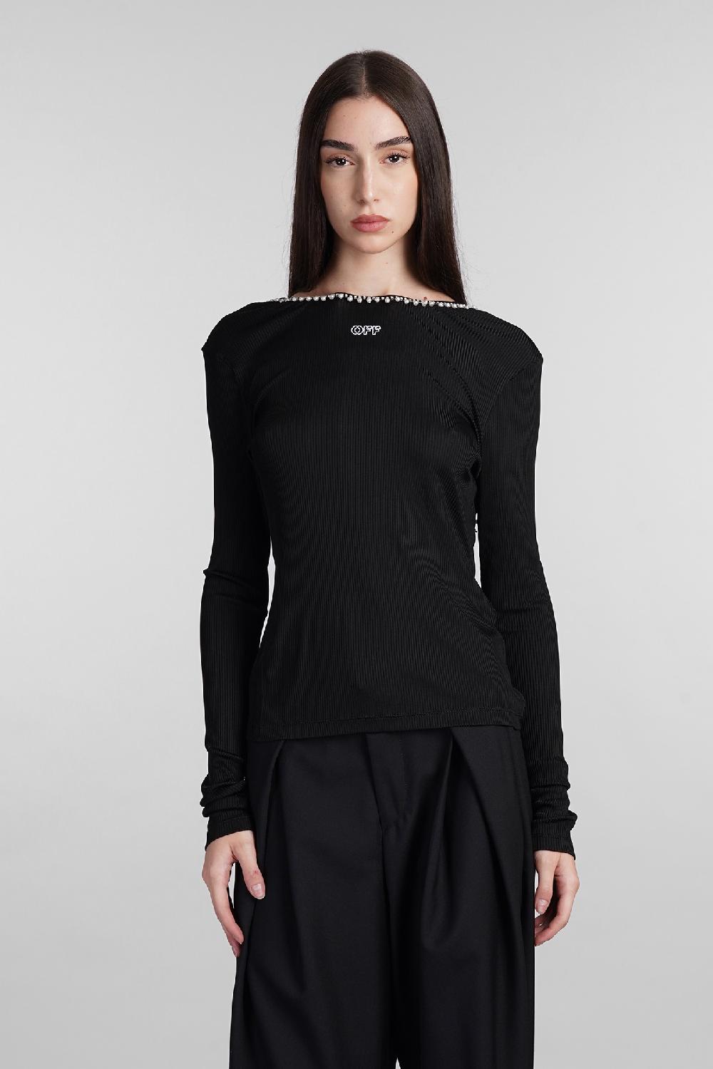 Deliberti Off White Topwear in viscosa nera cod. 408052 - Deliberti The Luxury Shopping