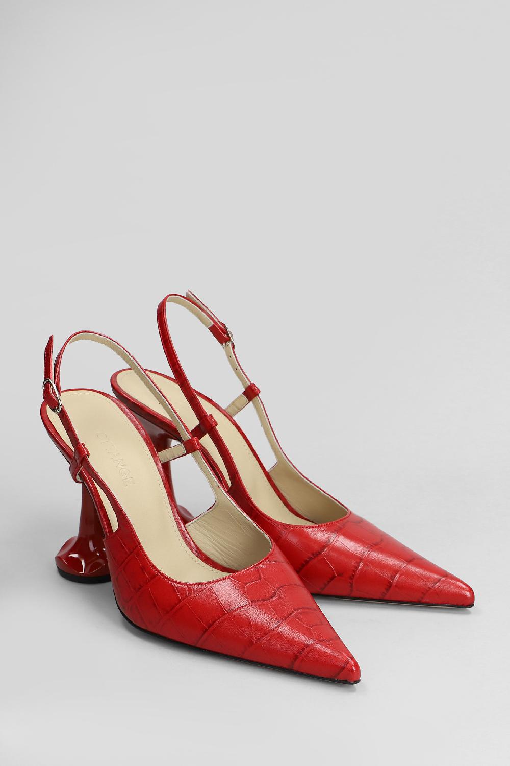 Deliberti Ottange Decollete Edna In Pelle Rossa Cod. 409194 - Deliberti The Luxury Shopping