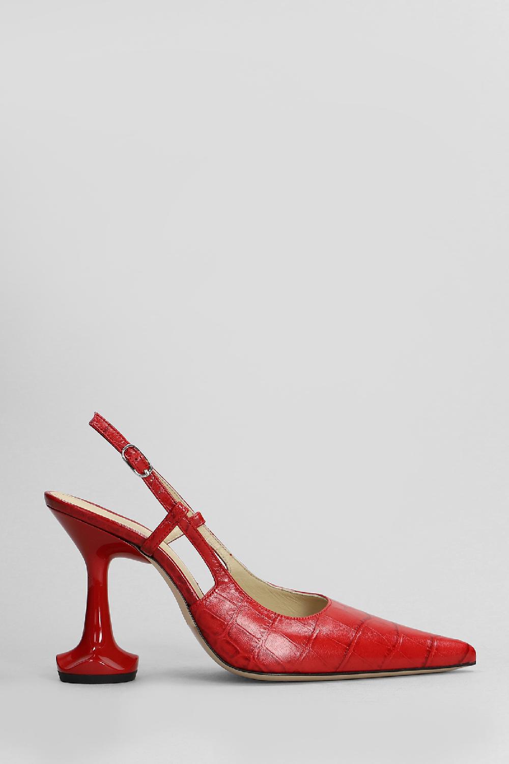 Deliberti Ottange Decollete edna in pelle rossa cod. 409194 - Deliberti The Luxury Shopping