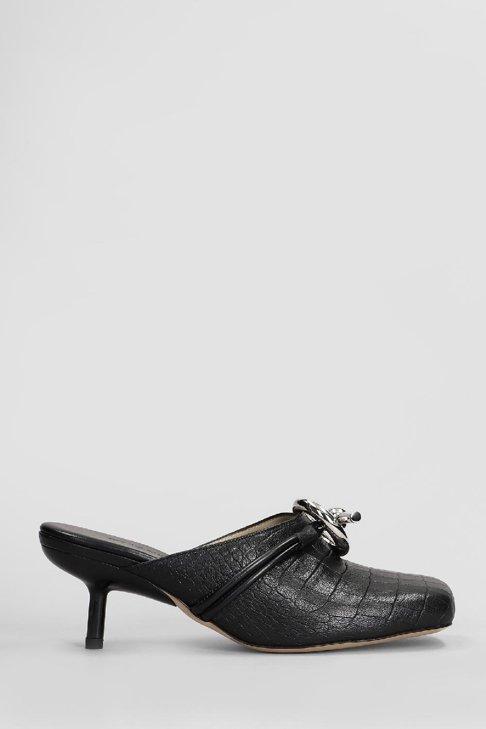 Deliberti Ottange Slipper-mule le clog in pelle nera cod. 409197 - Deliberti The Luxury Shopping