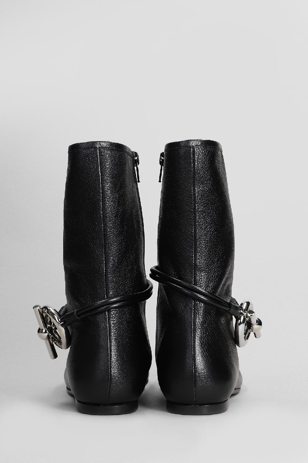 Deliberti Ottange Tronchetti Tacco Basso Boot In Pelle Nera Cod. 409193 - Deliberti The Luxury Shopping