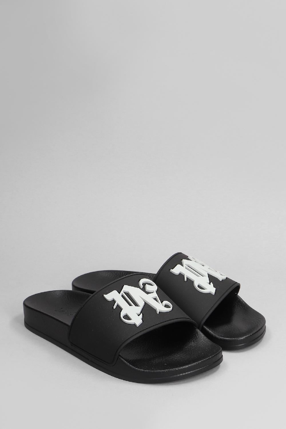 Deliberti Palm Angels Sandali Flats In Poliuretano Nero Cod. 400536 - Deliberti The Luxury Shopping