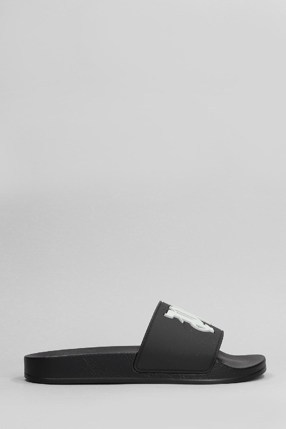 Deliberti Palm Angels Sandali flats in poliuretano nero cod. 400536 - Deliberti The Luxury Shopping