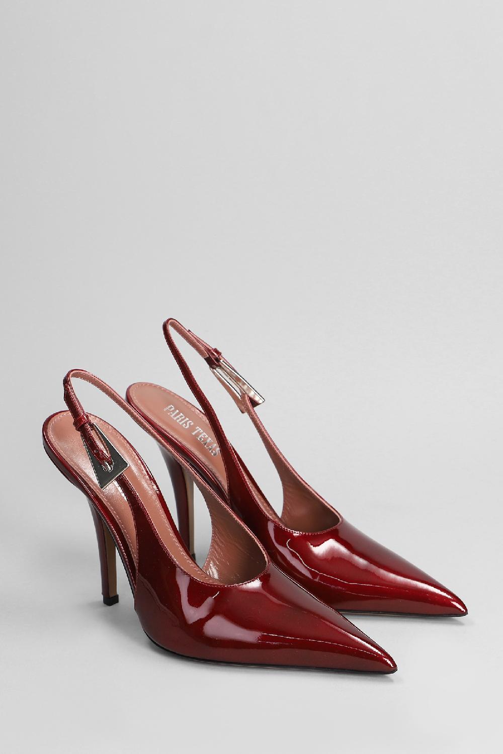Deliberti Paris Texas Decollete Jessica Slingbac 105 In Vernice Bordeaux Cod. 402713 - Deliberti The Luxury Shopping
