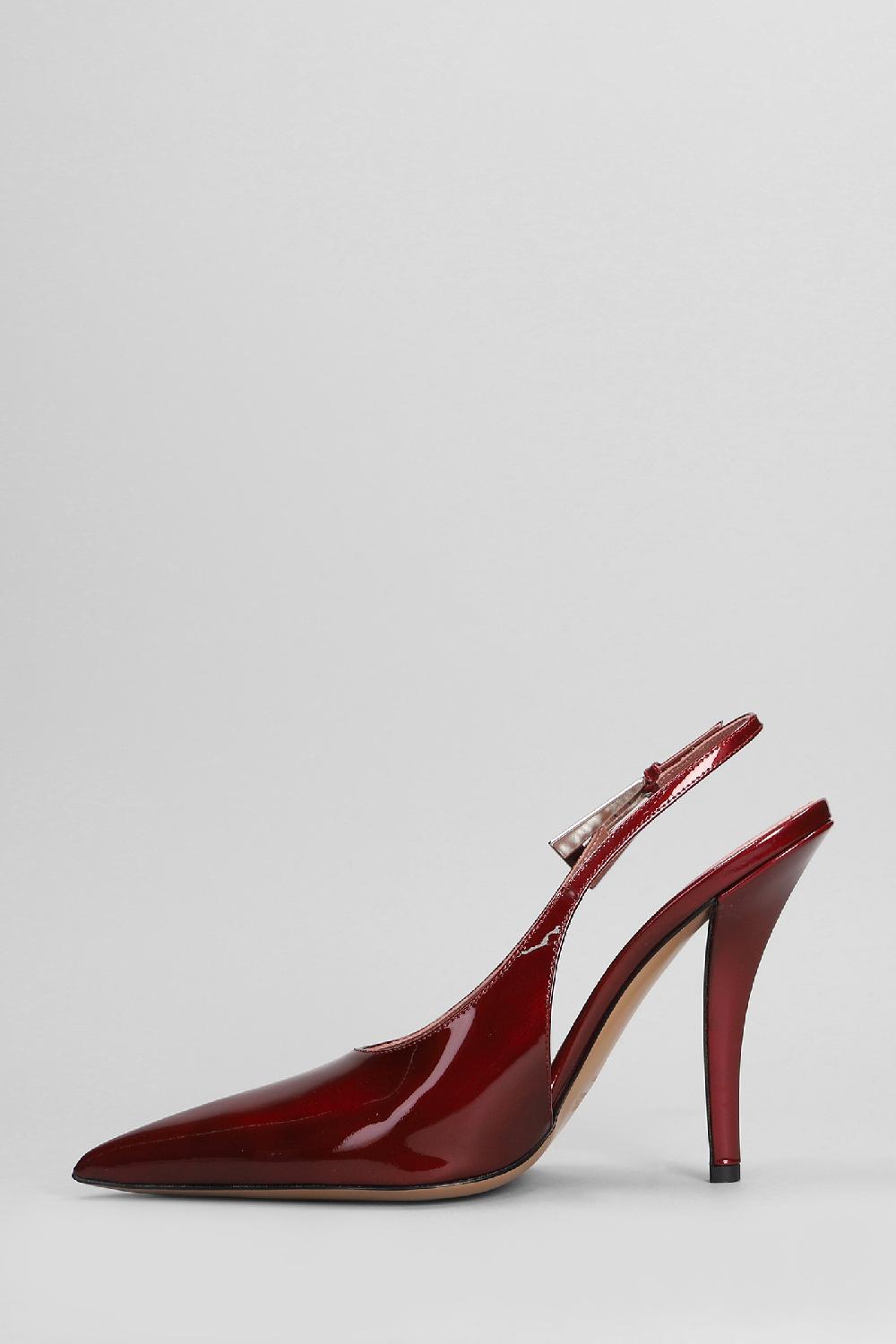 Deliberti Paris Texas Decollete Jessica Slingbac 105 In Vernice Bordeaux Cod. 402713 - Deliberti The Luxury Shopping
