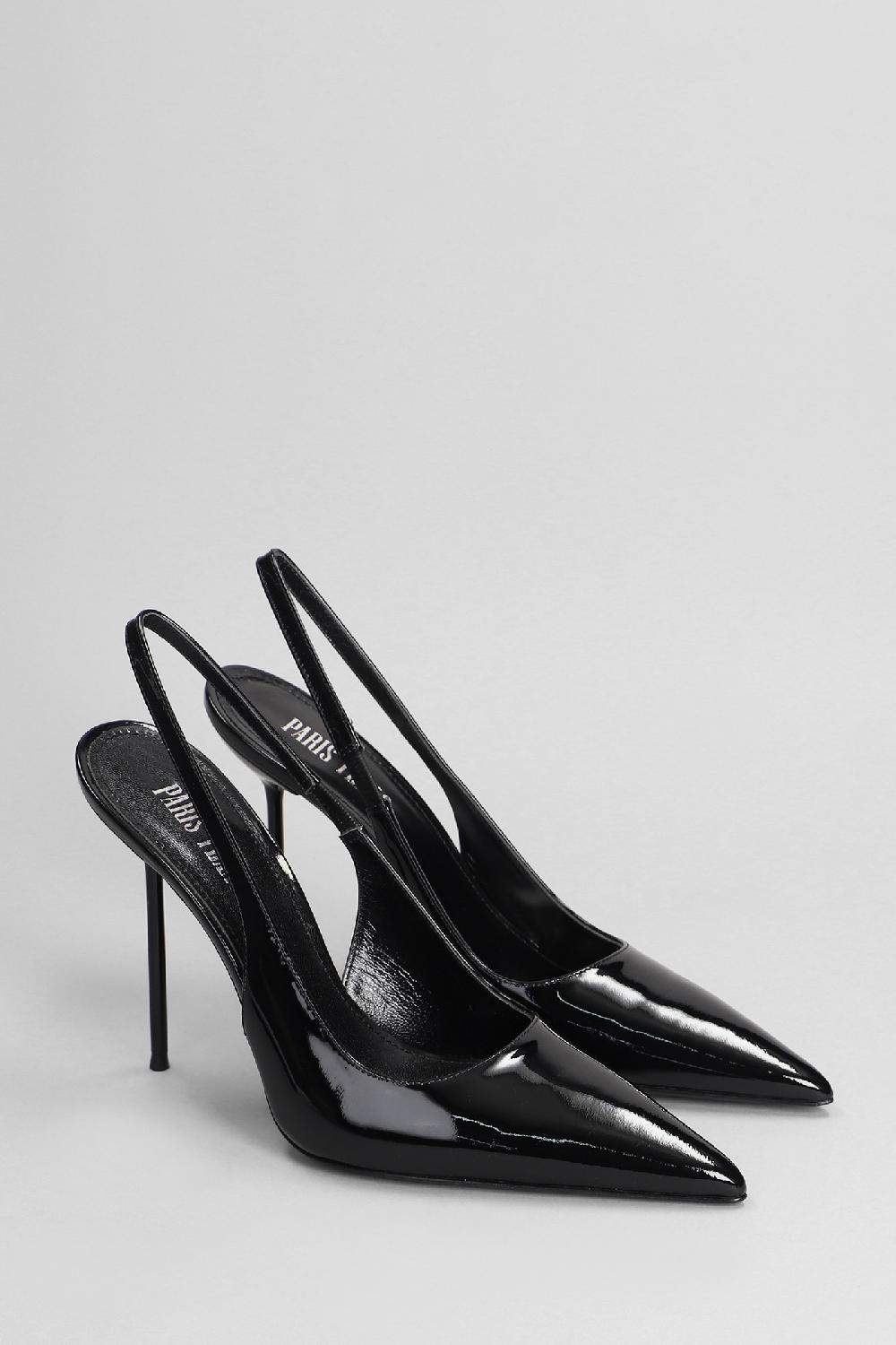 Deliberti Paris Texas Decollete Lidia Slingback In Vernice Nera Cod. 402709 - Deliberti The Luxury Shopping