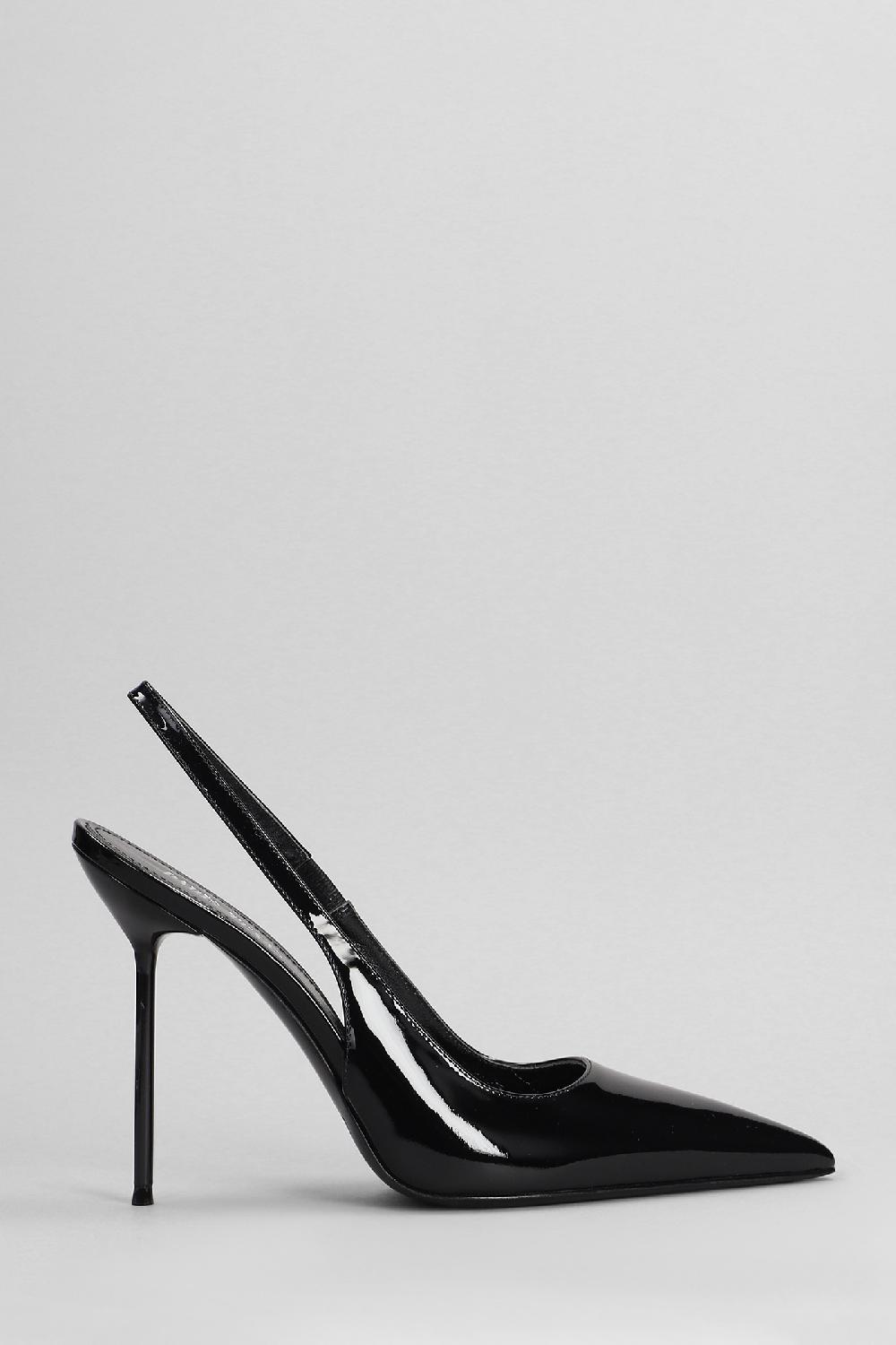 Deliberti Paris texas Decollete lidia slingback in vernice nera cod. 402709 - Deliberti The Luxury Shopping