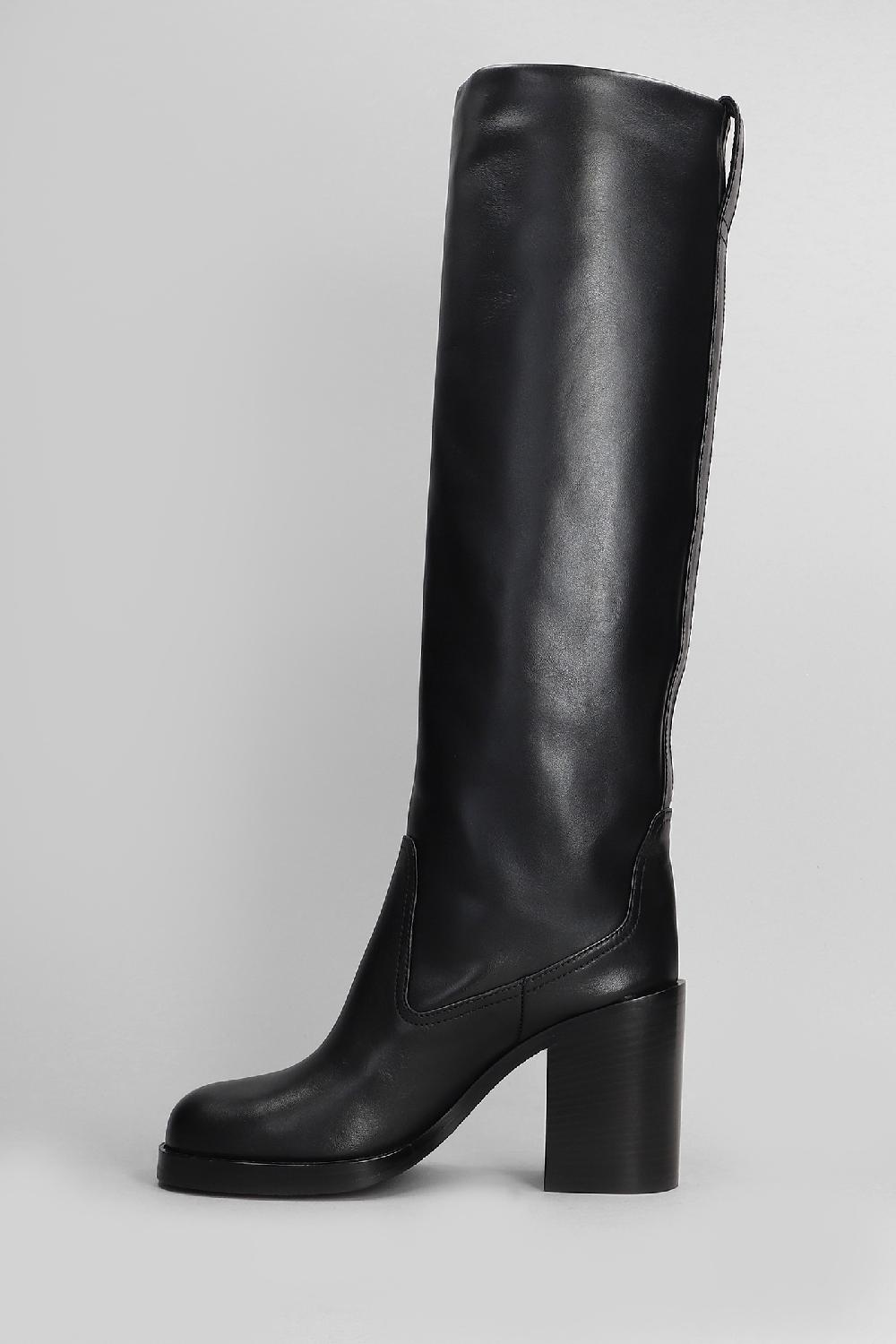Deliberti Paris Texas Stivali Tacco Alto Alexandra Boot In Pelle Nera Cod. 408869 - Deliberti The Luxury Shopping