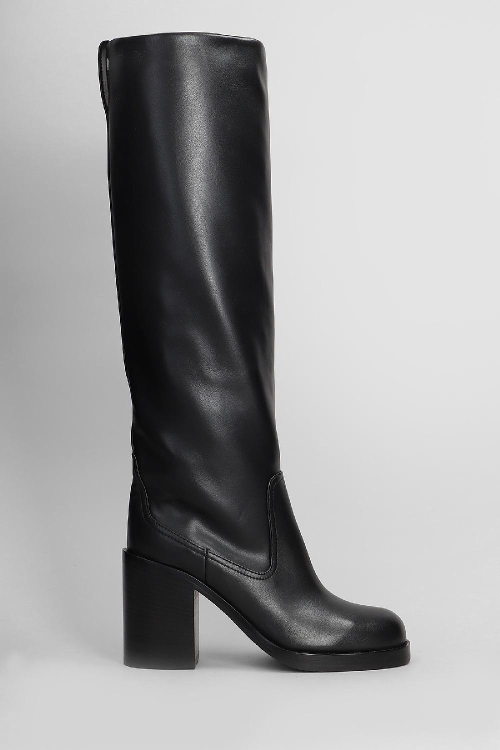 Deliberti Paris texas Stivali tacco alto alexandra boot in pelle nera cod. 408869 - Deliberti The Luxury Shopping