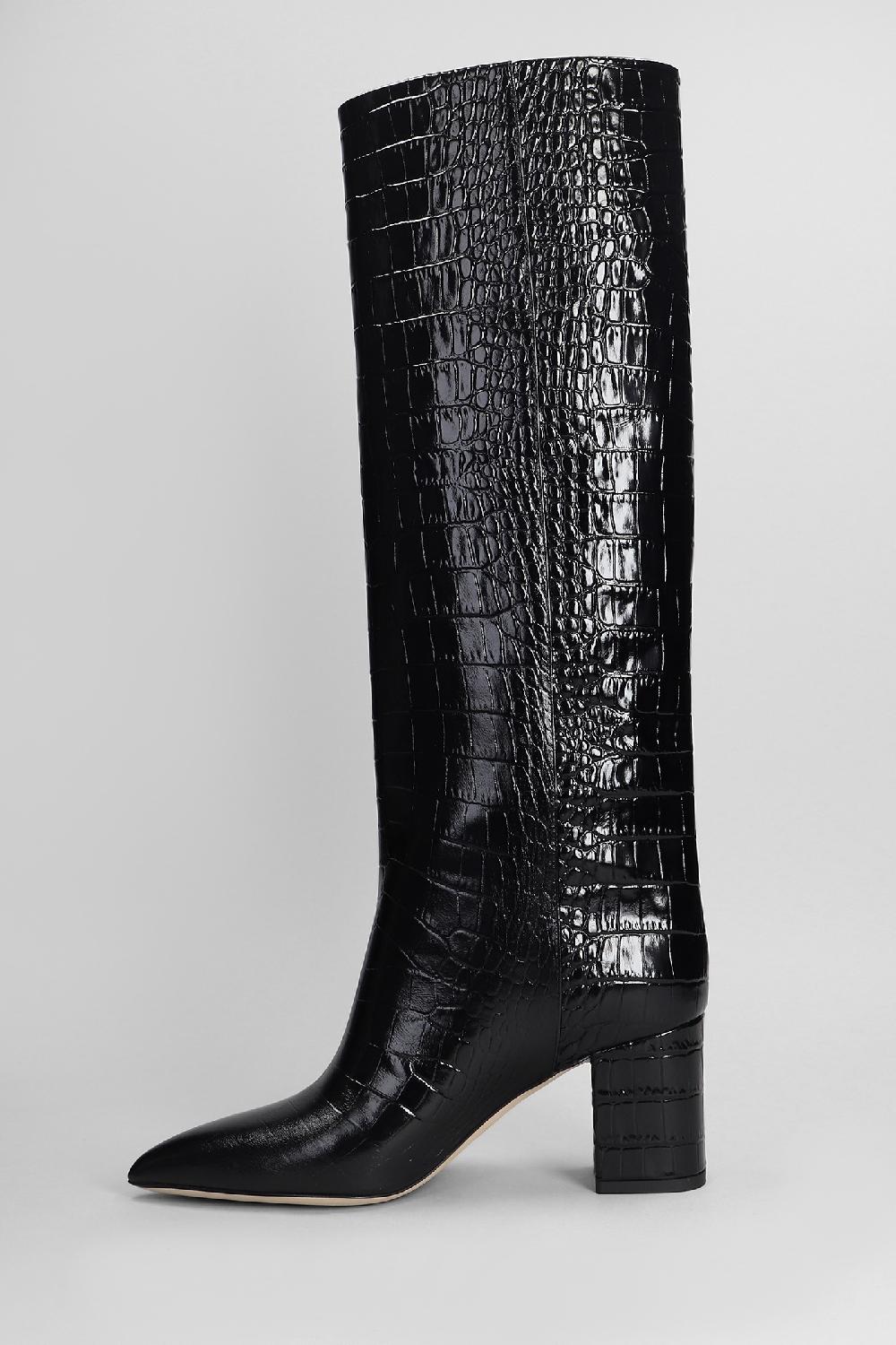 Deliberti Paris Texas Stivali Tacco Alto Anja Boot 70 In Pelle Nera Cod. 402708 - Deliberti The Luxury Shopping