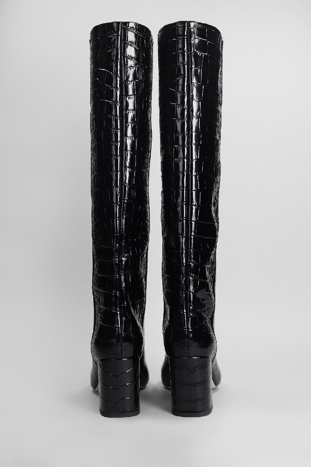 Deliberti Paris Texas Stivali Tacco Alto Anja Boot 70 In Pelle Nera Cod. 402708 - Deliberti The Luxury Shopping