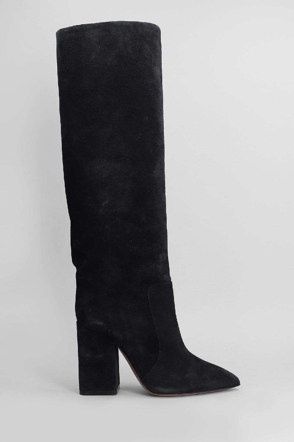 Deliberti Paris texas Stivali tacco alto anja boot in camoscio nero cod. 402707 - Deliberti The Luxury Shopping