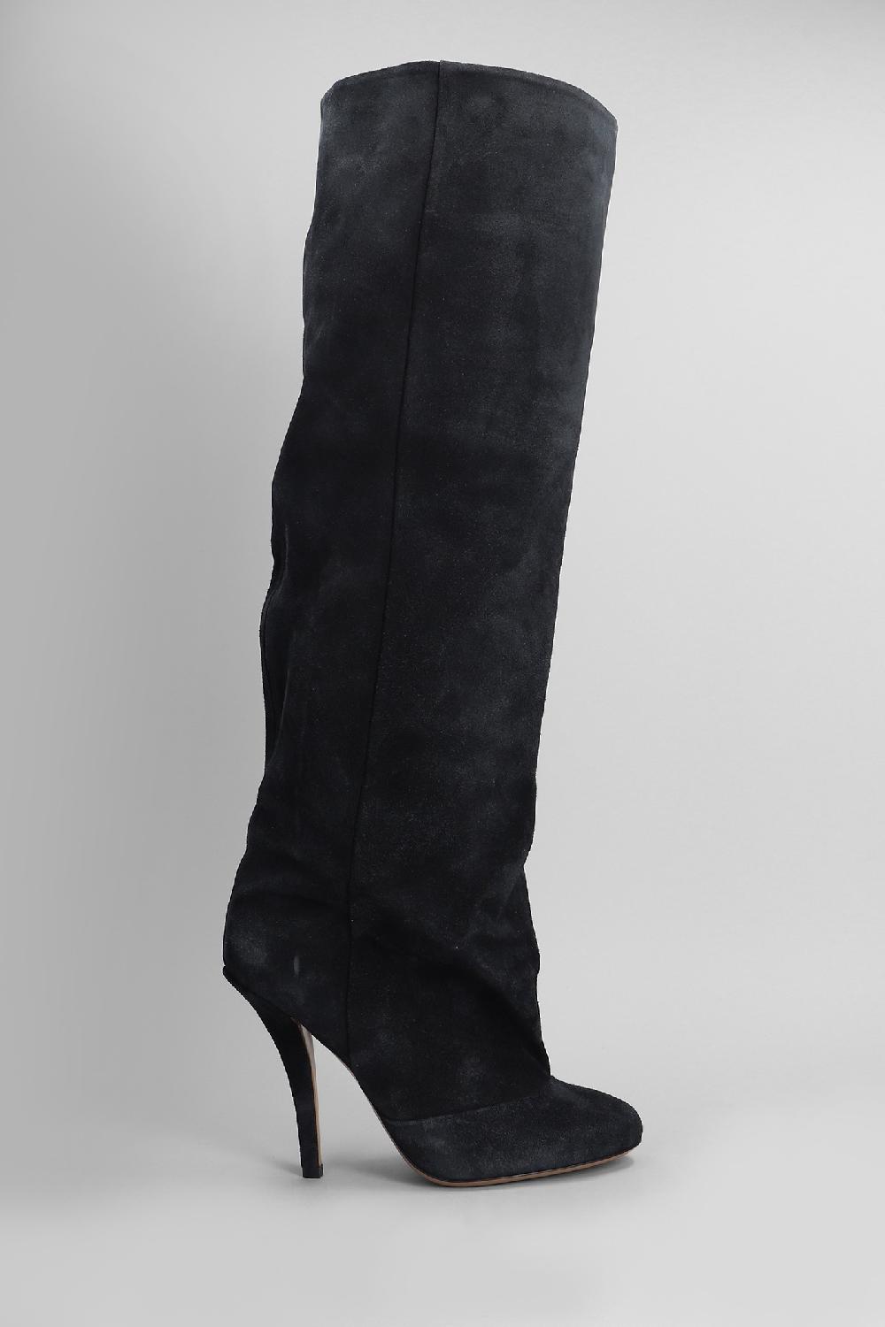 Deliberti Paris texas Stivali tacco alto esther boot 105 in camoscio nero cod. 402712 - Deliberti The Luxury Shopping