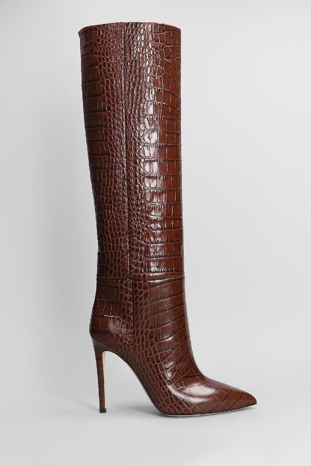 Deliberti Paris texas Stivali tacco alto in pelle marrone cod. 402706 - Deliberti The Luxury Shopping