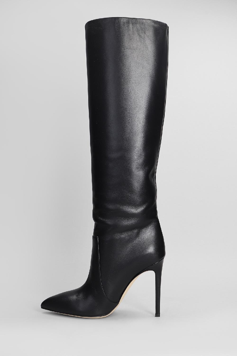 Deliberti Paris Texas Stivali Tacco Alto In Pelle Nera Cod. 402703 - Deliberti The Luxury Shopping