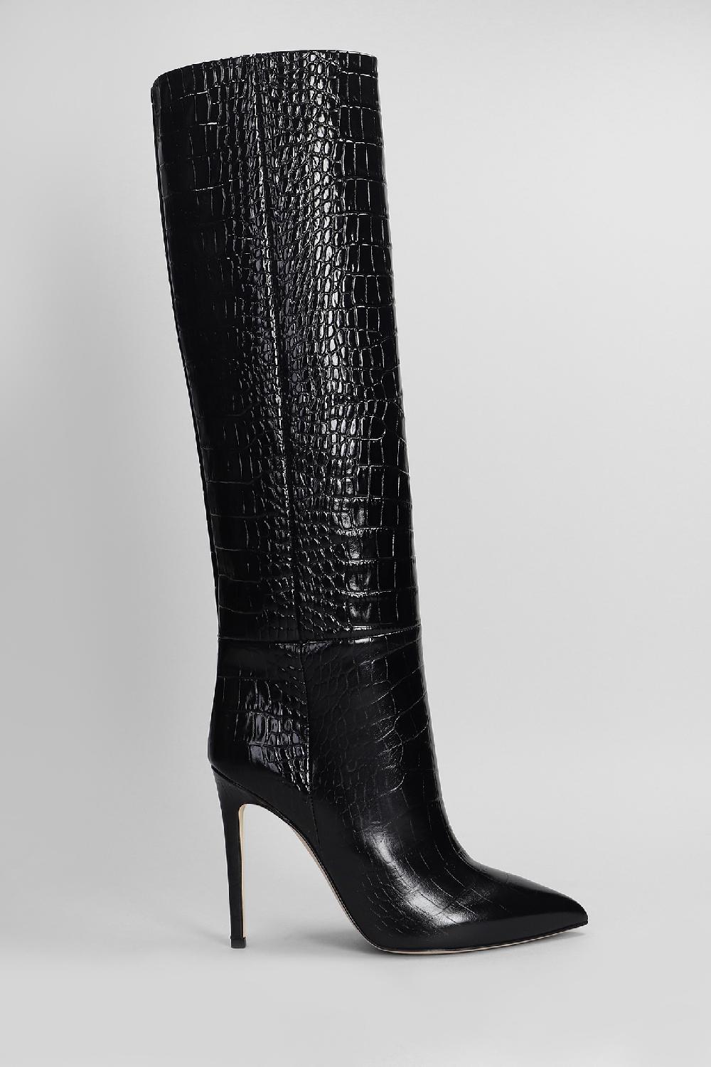 Deliberti Paris texas Stivali tacco alto in pelle nera cod. 402704 - Deliberti The Luxury Shopping