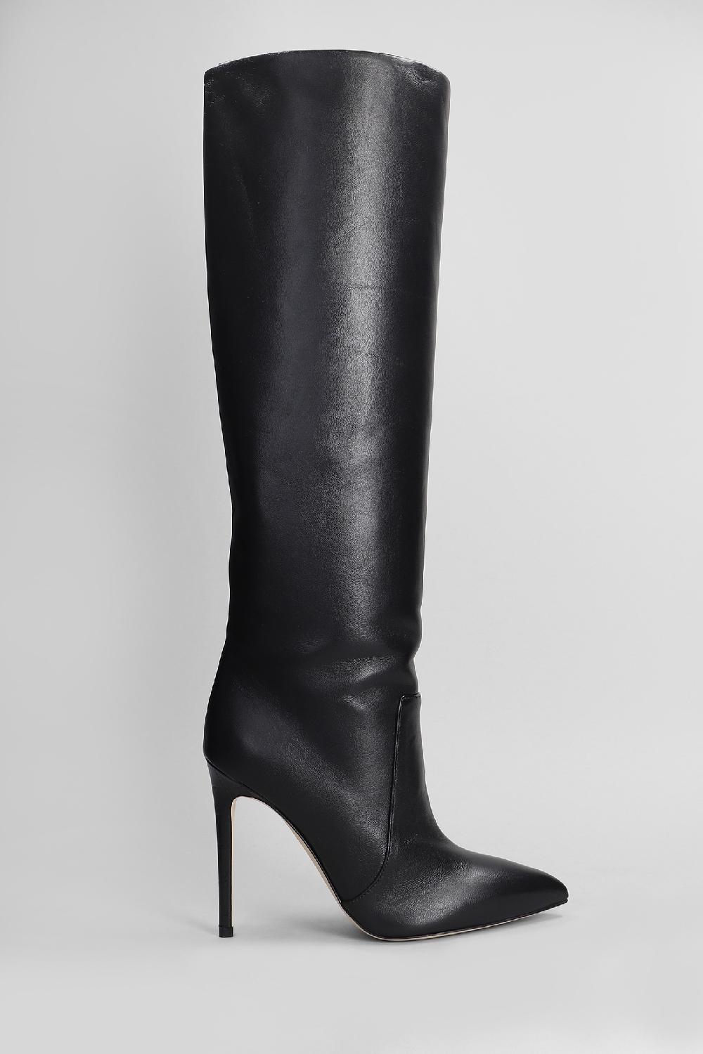 Deliberti Paris texas Stivali tacco alto in pelle nera cod. 402703 - Deliberti The Luxury Shopping
