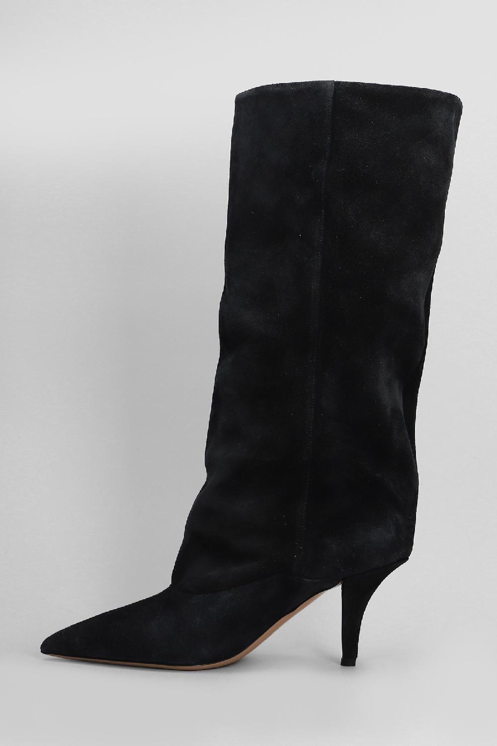 Deliberti Paris Texas Tronchetti Tacco Alto Ines Midcalf Boot 75 In Camoscio Nero Cod. 408873 - Deliberti The Luxury Shopping