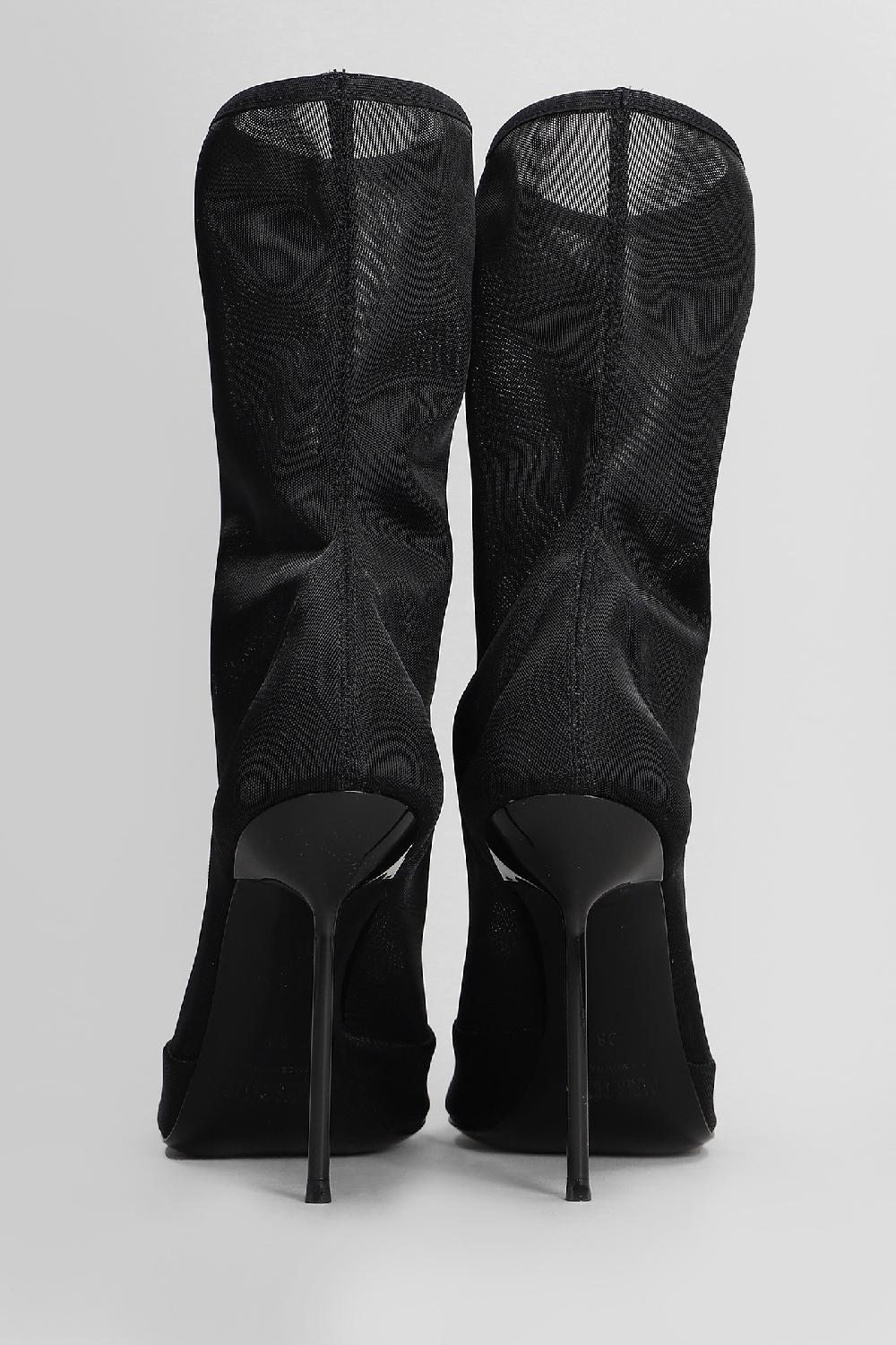 Deliberti Paris Texas Tronchetti Tacco Alto Lidia Ankle Boot In Tessuto Nero Cod. 408870 - Deliberti The Luxury Shopping