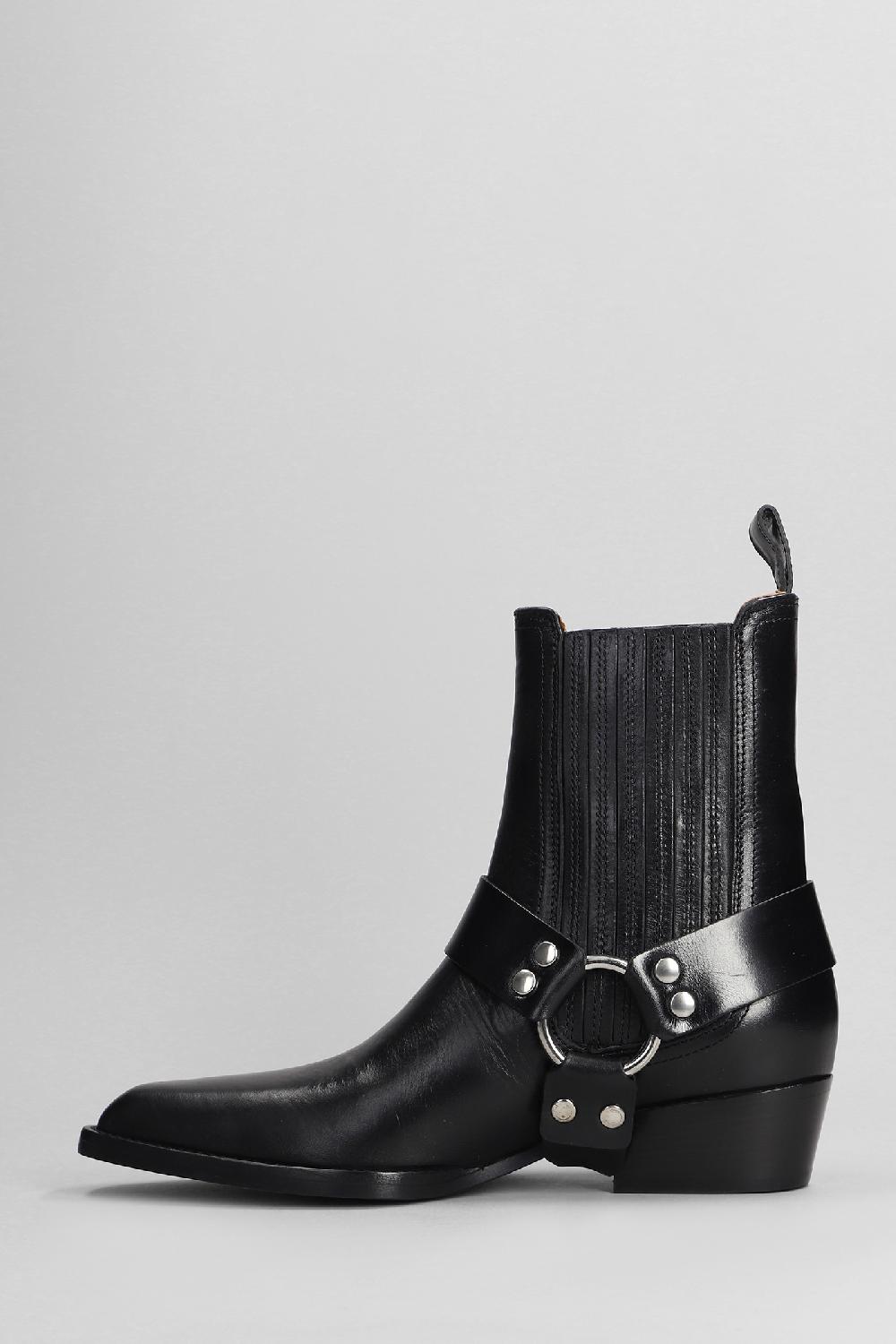 Deliberti Paris Texas Tronchetti Texani Helena Ankle Boot In Pelle Nera Cod. 402711 - Deliberti The Luxury Shopping