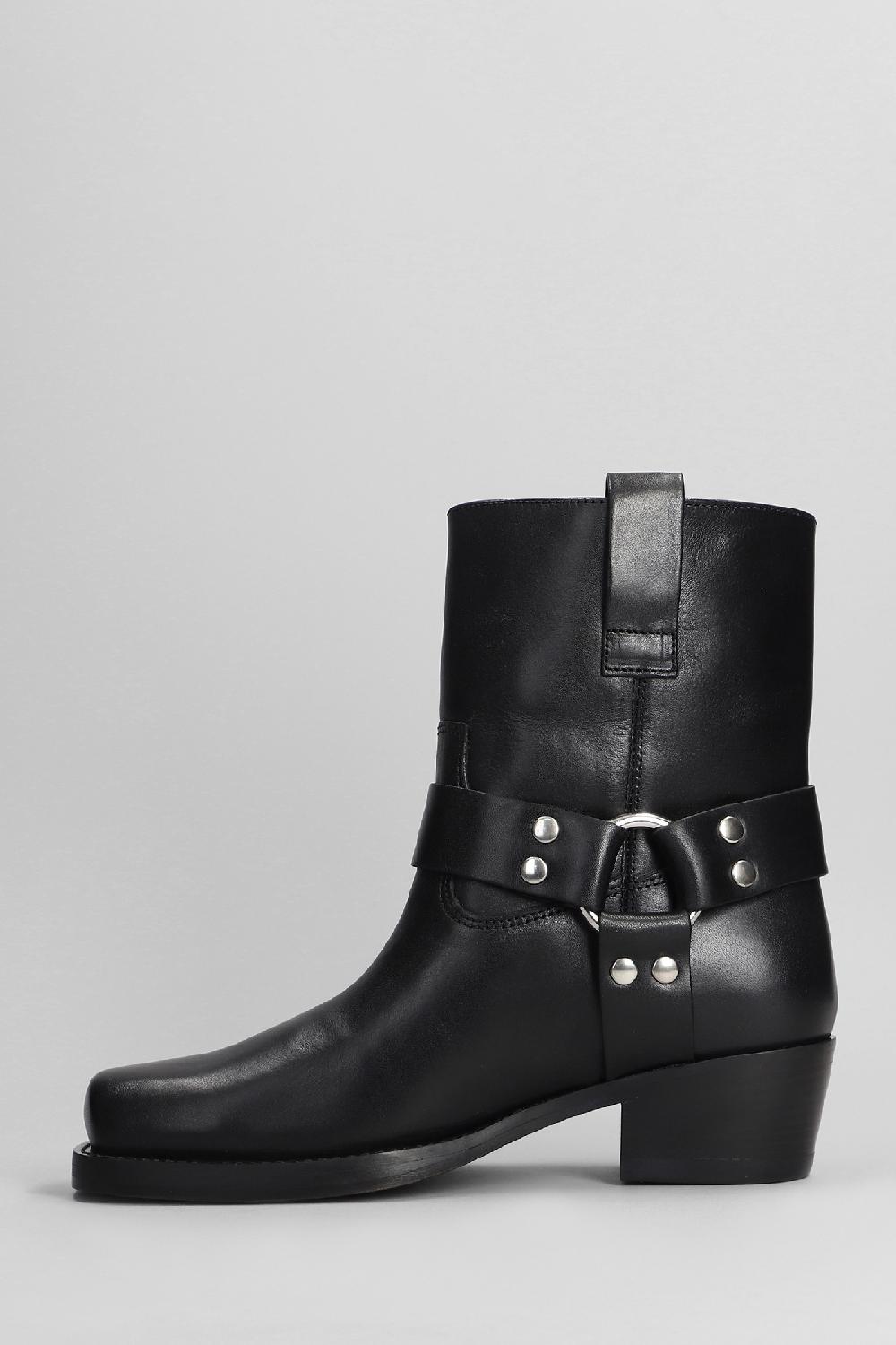 Deliberti Paris Texas Tronchetti Texani Roxy Ankle Boot In Pelle Nera Cod. 402702 - Deliberti The Luxury Shopping