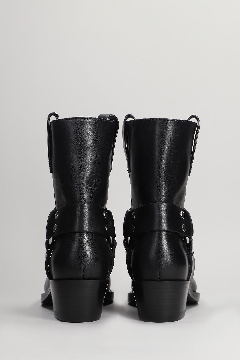 Deliberti Paris Texas Tronchetti Texani Roxy Ankle Boot In Pelle Nera Cod. 402702 - Deliberti The Luxury Shopping