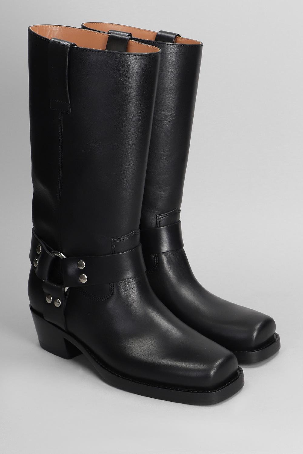 Deliberti Paris Texas Tronchetti Texani Roxy Boot In Pelle Nera Cod. 402700 - Deliberti The Luxury Shopping