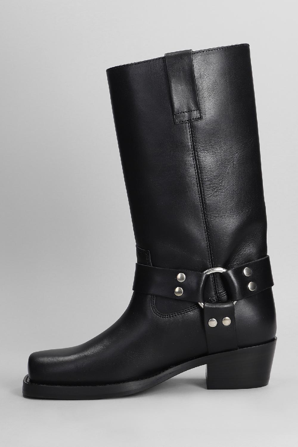 Deliberti Paris Texas Tronchetti Texani Roxy Boot In Pelle Nera Cod. 402700 - Deliberti The Luxury Shopping