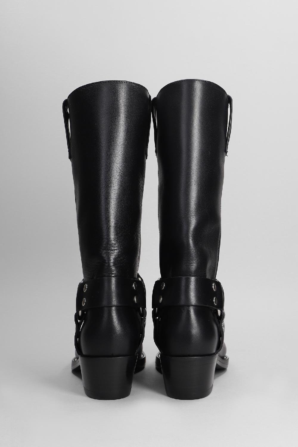Deliberti Paris Texas Tronchetti Texani Roxy Boot In Pelle Nera Cod. 402700 - Deliberti The Luxury Shopping