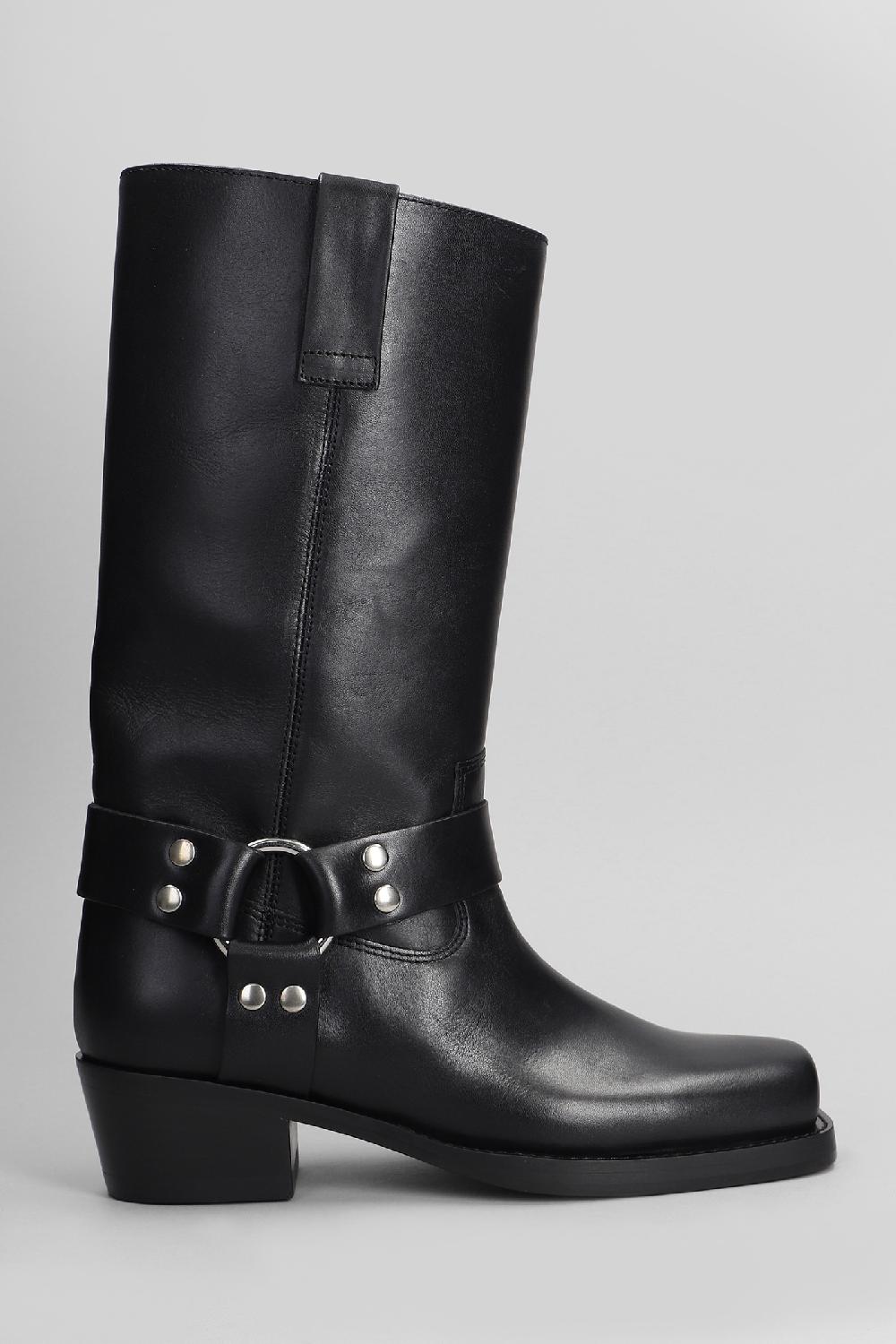 Deliberti Paris texas Tronchetti texani roxy boot in pelle nera cod. 402700 - Deliberti The Luxury Shopping