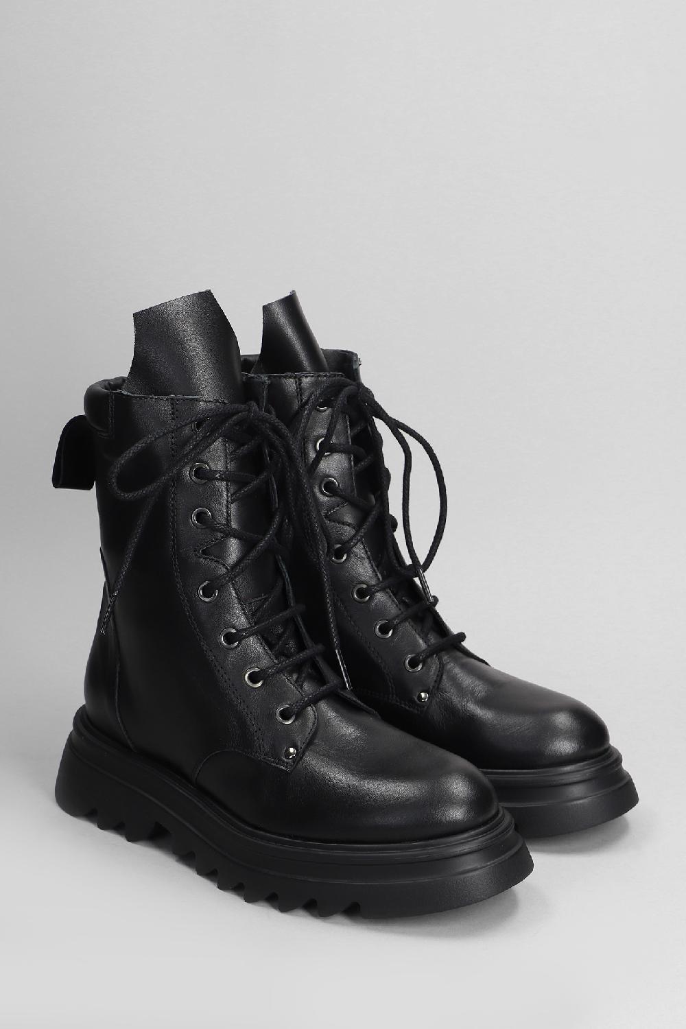 Deliberti Pedro Miralles Anfibi In Pelle Nera Cod. 404977 - Deliberti The Luxury Shopping