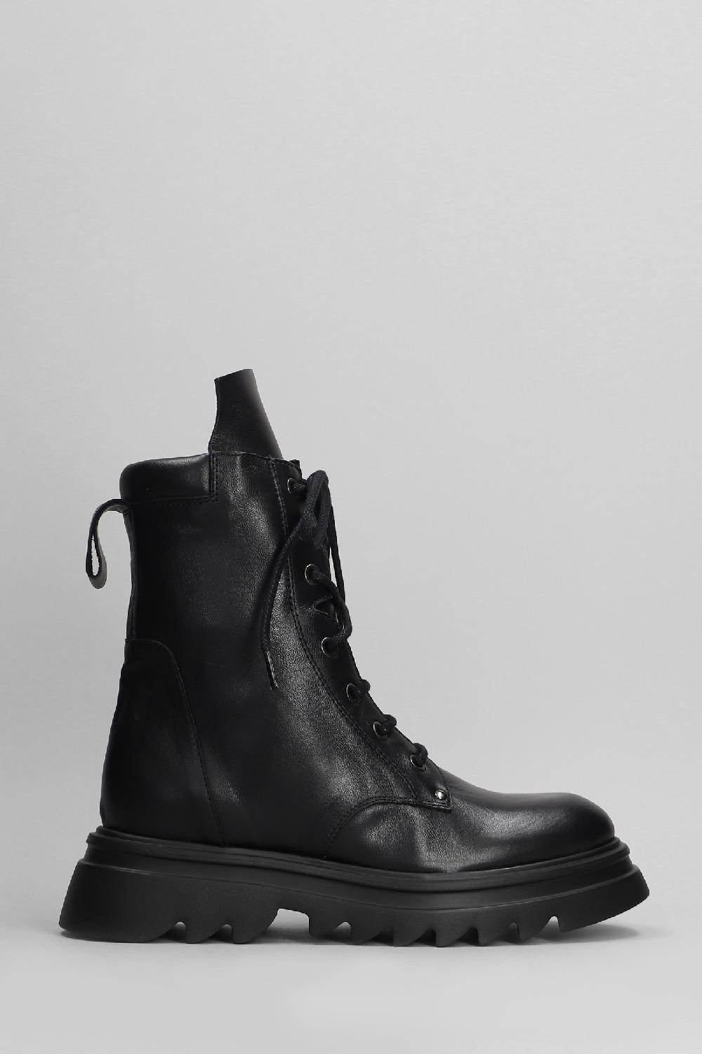Deliberti Pedro Miralles Anfibi in pelle nera cod. 404977 - Deliberti The Luxury Shopping