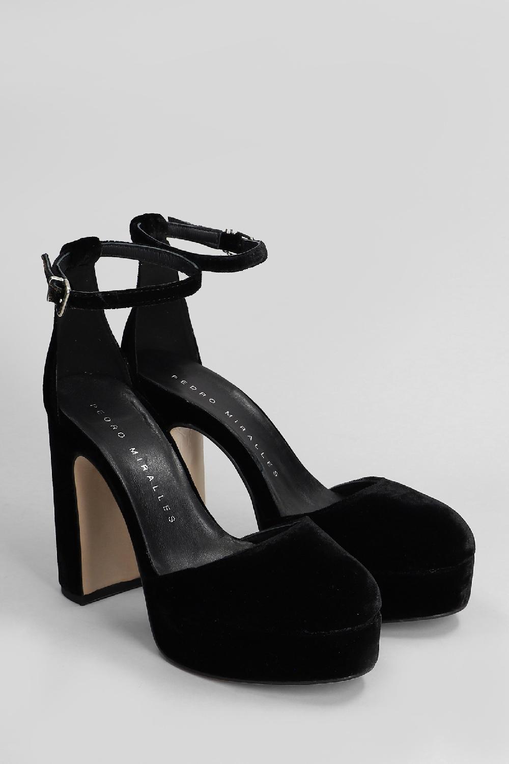 Deliberti Pedro Miralles Decollete In Velluto Nero Cod. 408598 - Deliberti The Luxury Shopping
