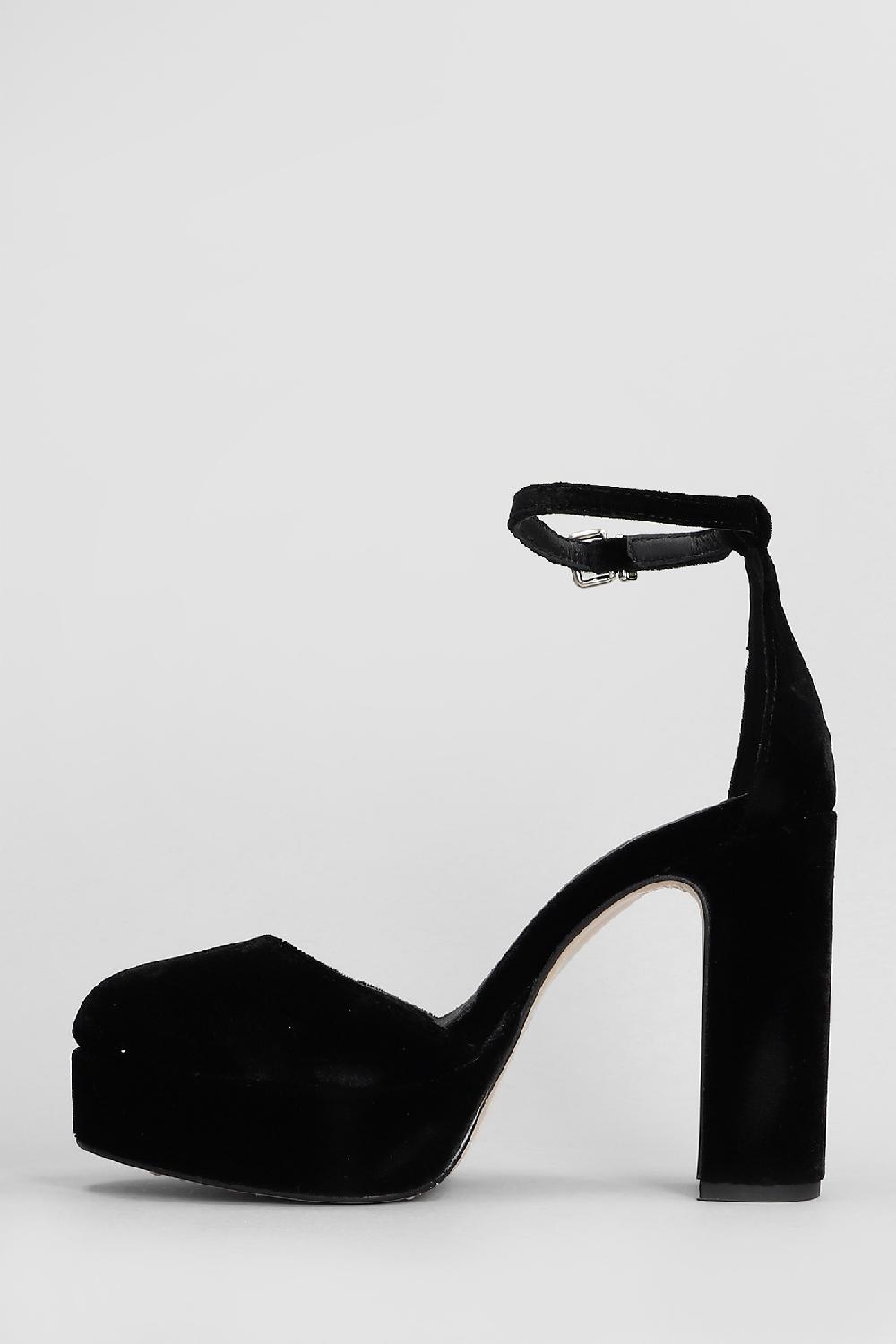 Deliberti Pedro Miralles Decollete In Velluto Nero Cod. 408598 - Deliberti The Luxury Shopping