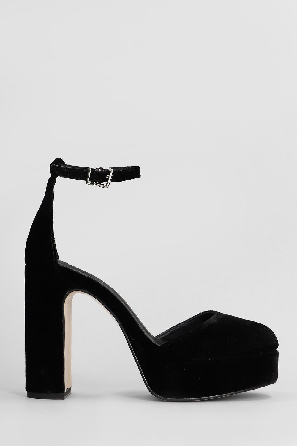 Deliberti Pedro Miralles Decollete in velluto nero cod. 408598 - Deliberti The Luxury Shopping