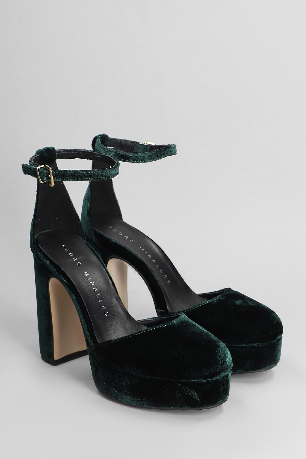 Deliberti Pedro Miralles Decollete In Velluto Verde Cod. 404982 - Deliberti The Luxury Shopping