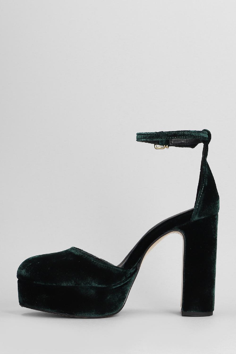 Deliberti Pedro Miralles Decollete In Velluto Verde Cod. 404982 - Deliberti The Luxury Shopping
