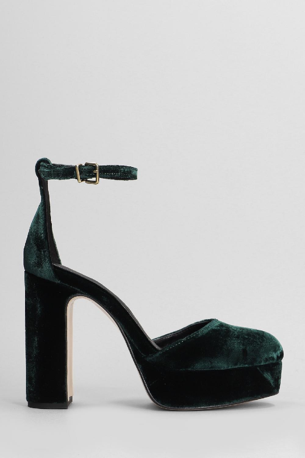 Deliberti Pedro Miralles Decollete in velluto verde cod. 404982 - Deliberti The Luxury Shopping