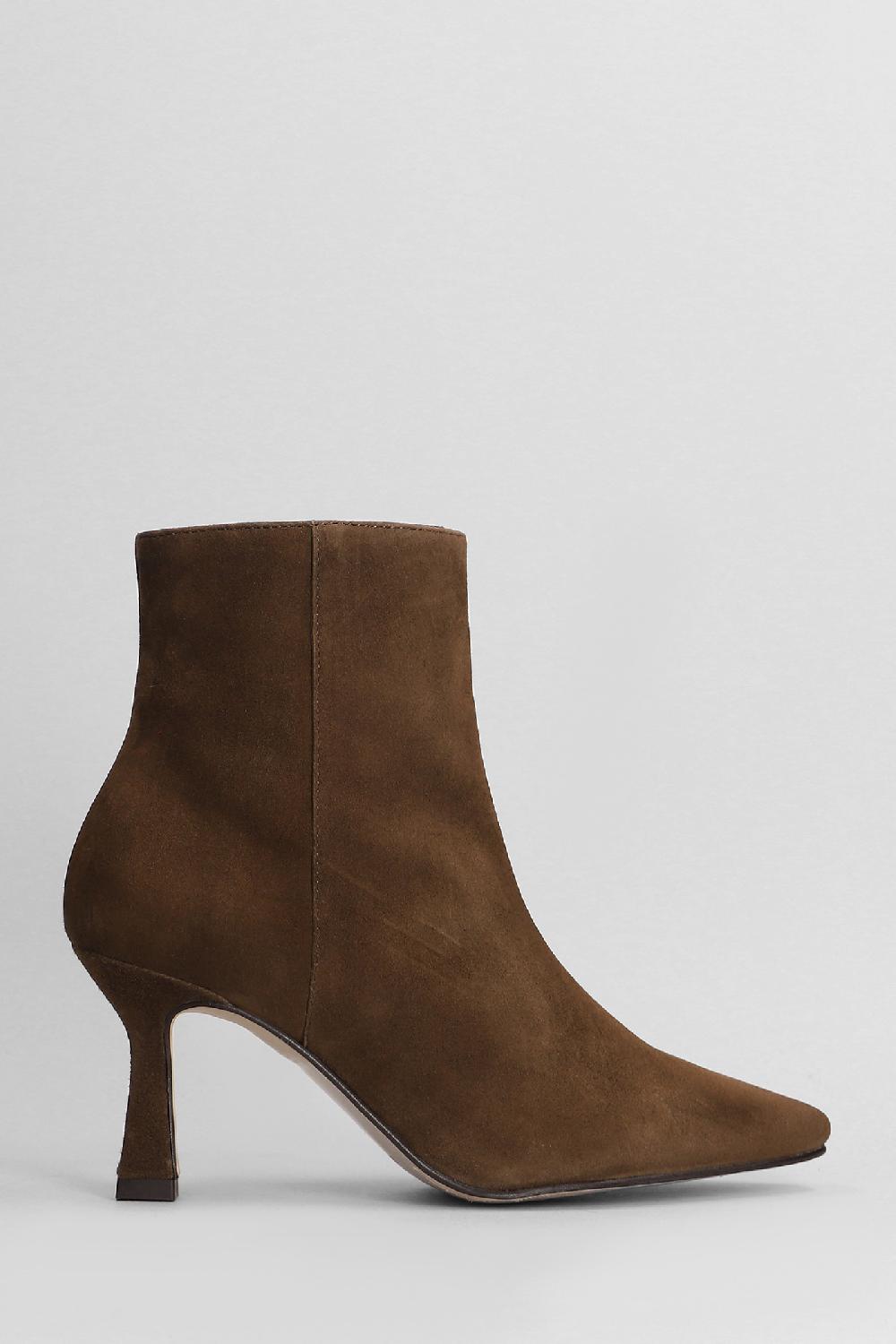 Deliberti Pedro Miralles Tronchetti tacco alto in camoscio marrone cod. 404981 - Deliberti The Luxury Shopping