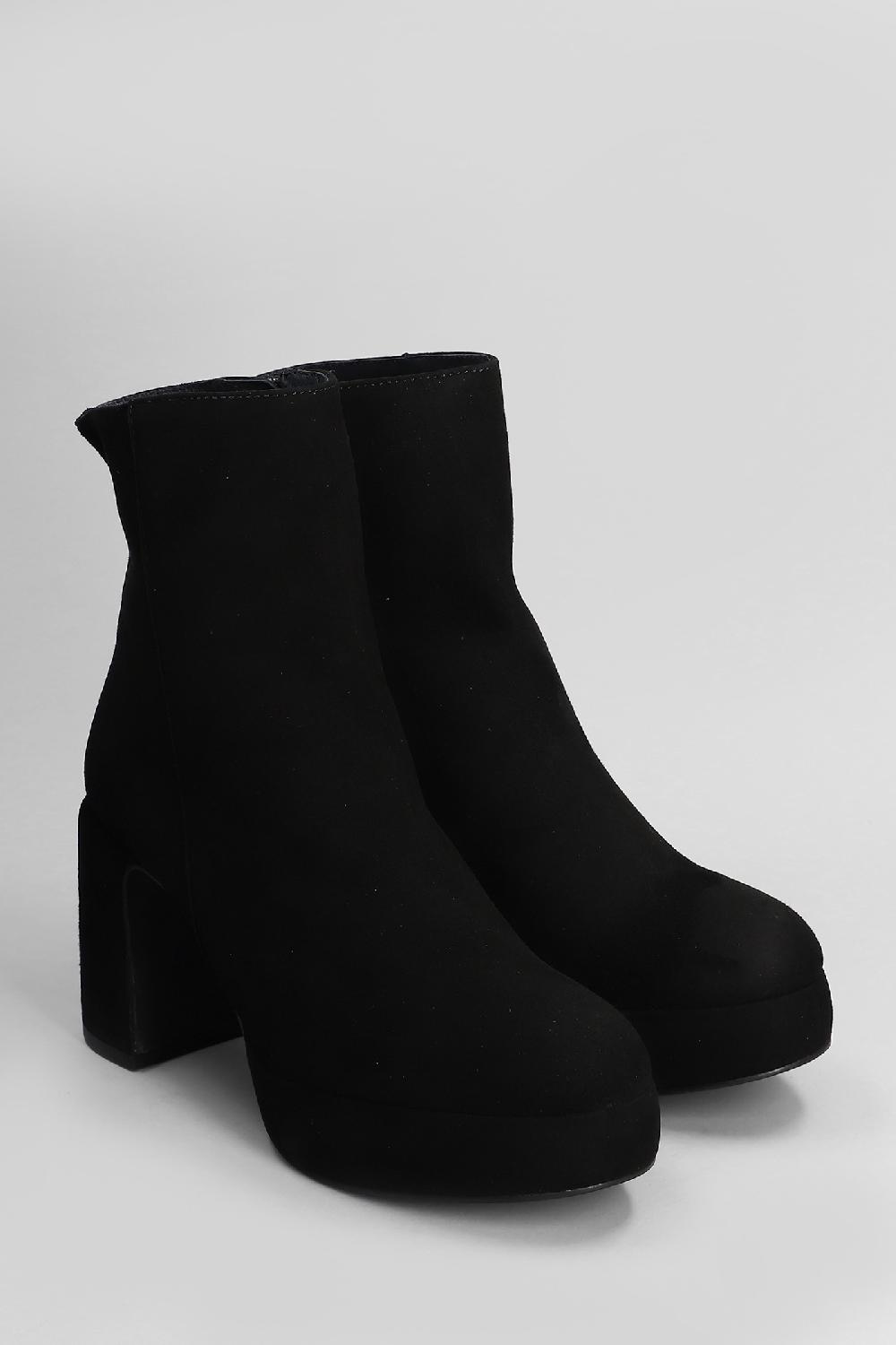 Deliberti Pedro Miralles Tronchetti Tacco Alto In Camoscio Nero Cod. 408597 - Deliberti The Luxury Shopping