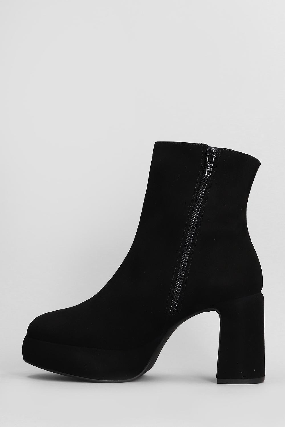 Deliberti Pedro Miralles Tronchetti Tacco Alto In Camoscio Nero Cod. 408597 - Deliberti The Luxury Shopping