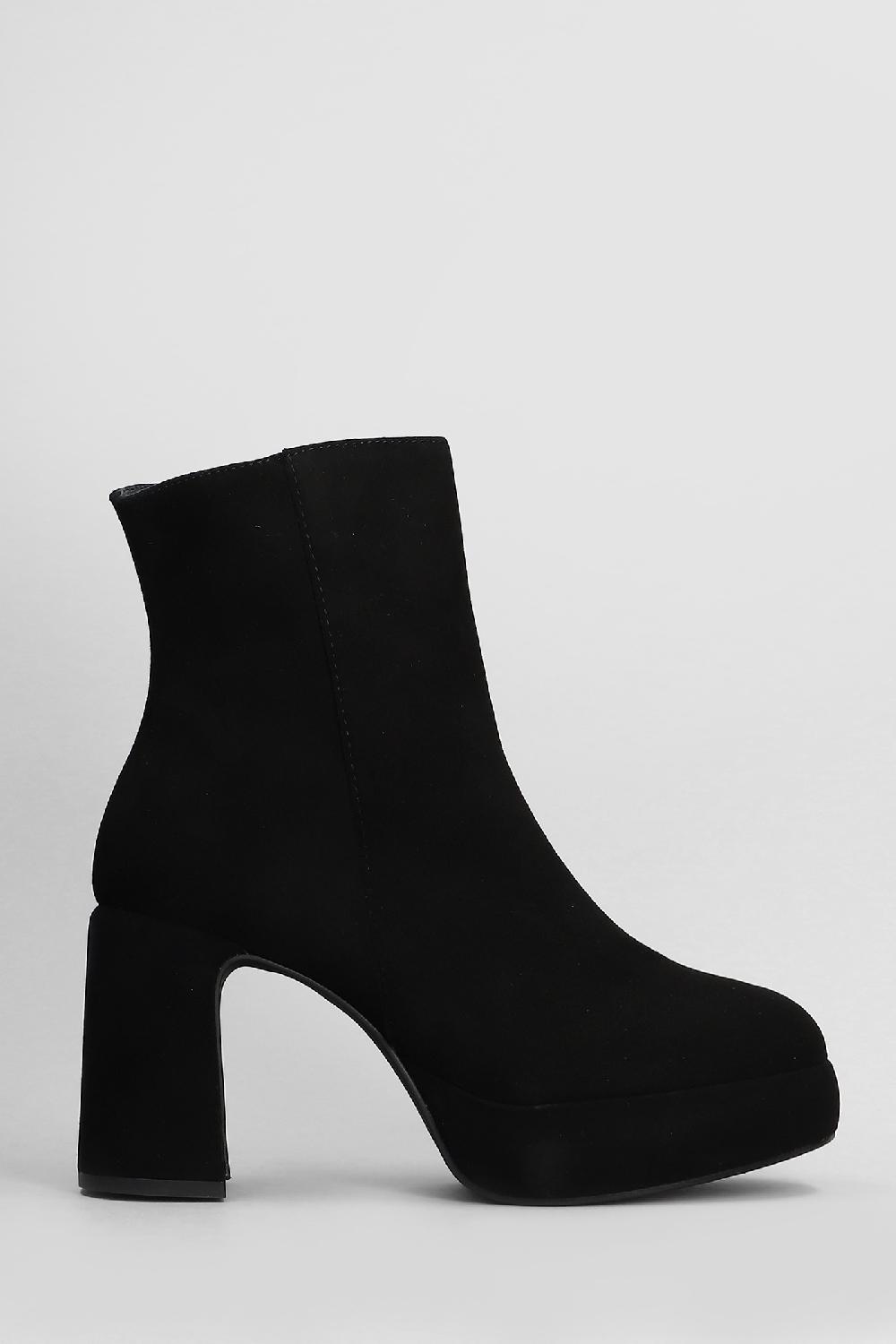 Deliberti Pedro Miralles Tronchetti tacco alto in camoscio nero cod. 408597 - Deliberti The Luxury Shopping