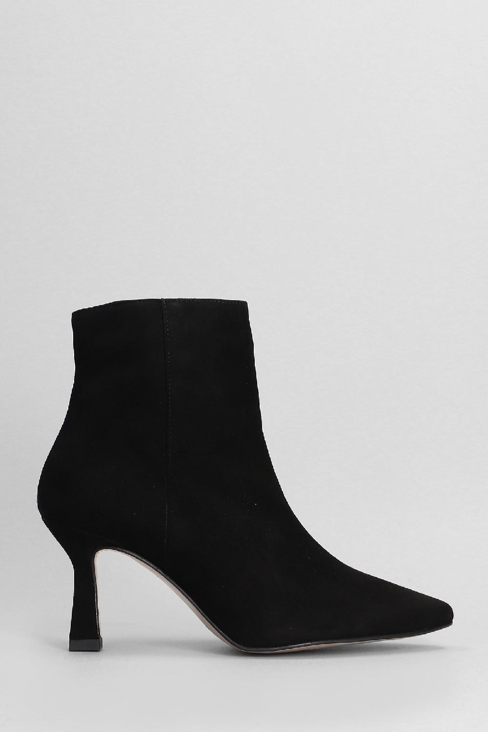 Deliberti Pedro Miralles Tronchetti tacco alto in camoscio nero cod. 404980 - Deliberti The Luxury Shopping